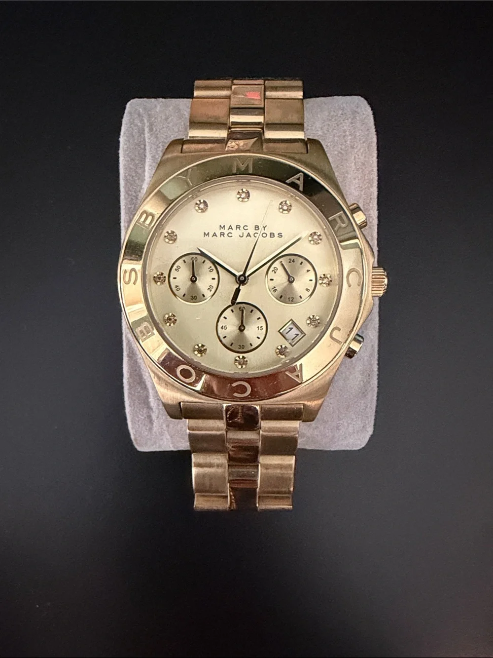 Marc by Marc Jacobs womens Gold Tone Chronograph Watch